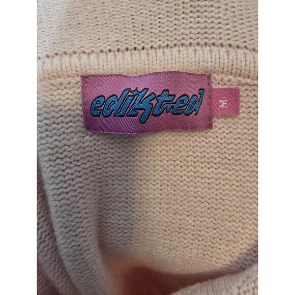 Ediketed Desiree Knitted Set In Pink- Fold Over Pants and Sweater in MED/LRG - Picture 16 of 16